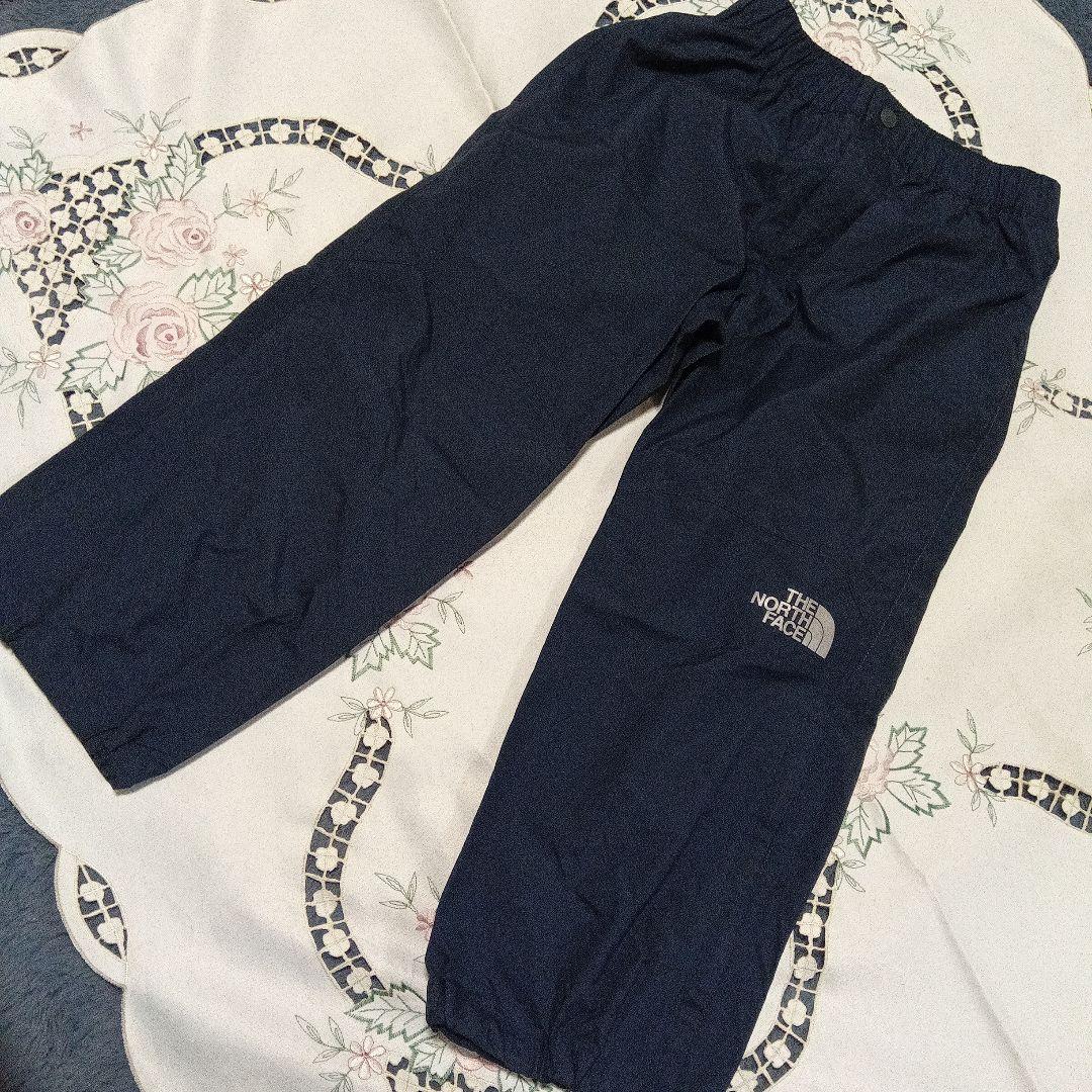 美品☆THE NORTH FACE レインスーツ上下　レインウェア　袋付　110
