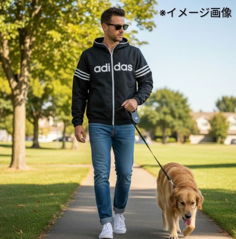 【adidas】 ビッグロゴ ウィンドブレーカー L 黒 　未使用品