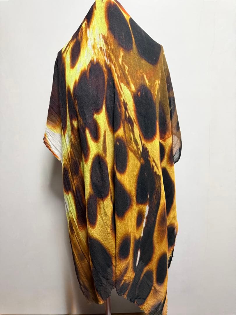 美品ifsixwasnine レオパード柄 ヒョウ柄 大判 ストール カシミア入