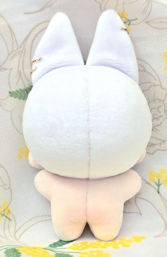 【少難有り】 自作 無属性 ぬいぐるみ 白髪のケモ耳くん 10cm