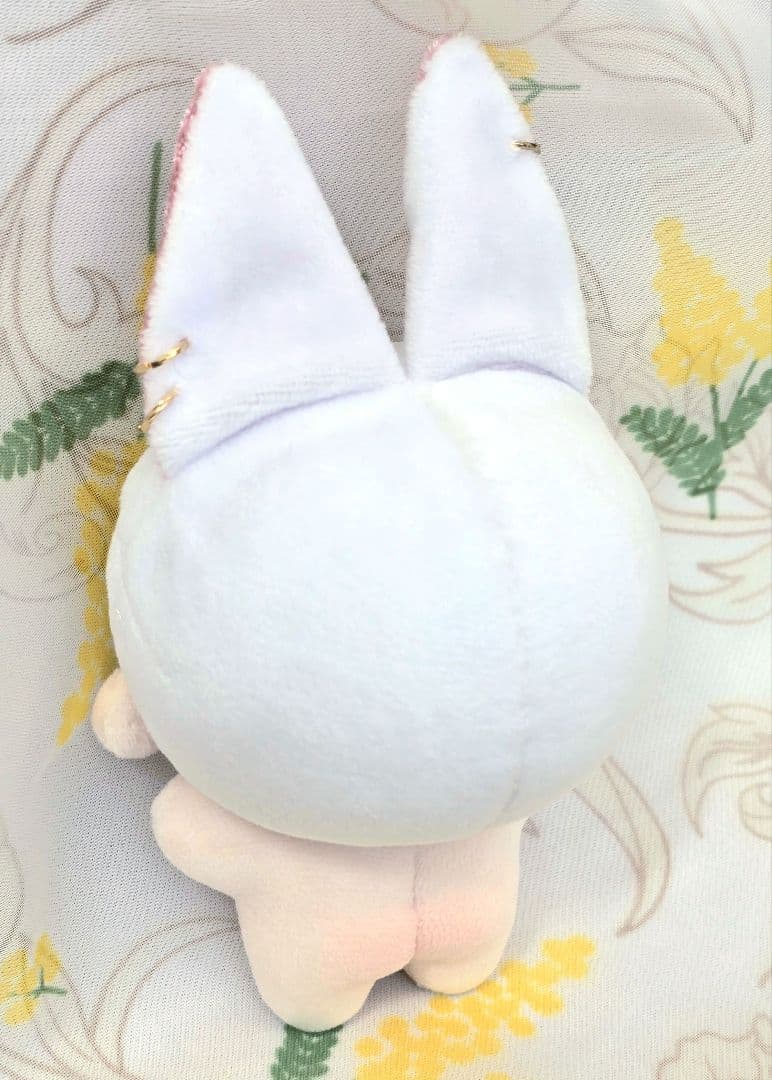 【少難有り】 自作 無属性 ぬいぐるみ 白髪のケモ耳くん 10cm