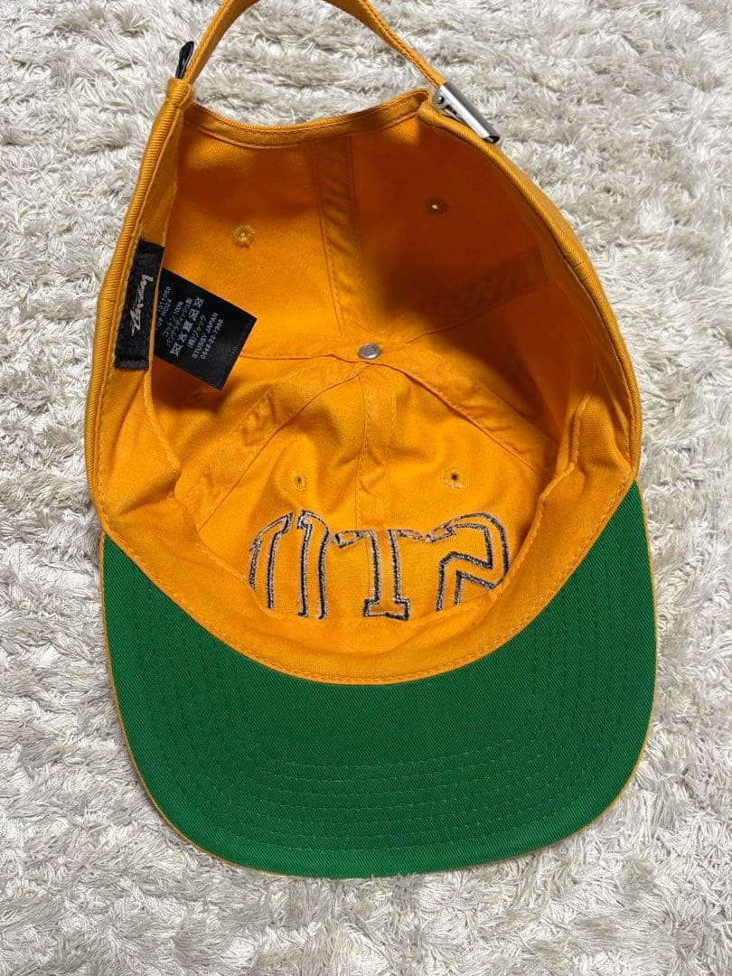 STUSSY キャップ　ARCH STRAPBACK CAP stuイエロー