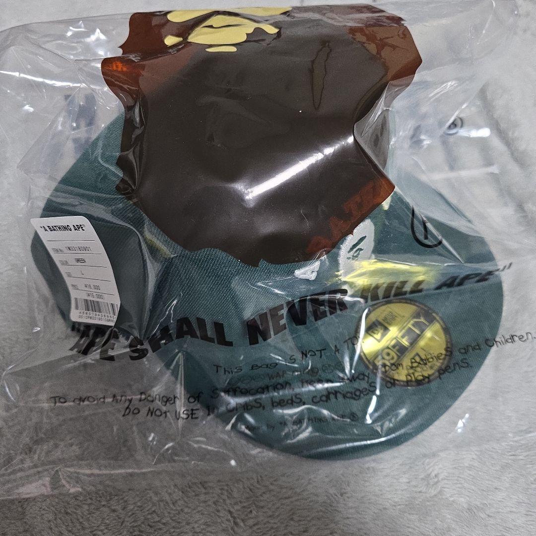 bape NEW ERA 59FIFTY CAP GREEN L （7 1/2）