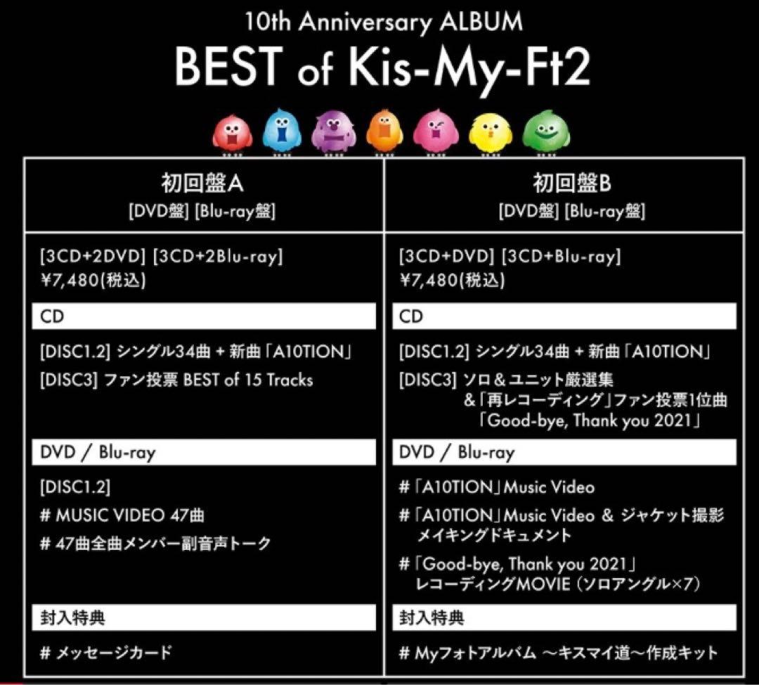 BEST of Kis-My-Ft2 初回A、B DVD 通常盤Blu-ray