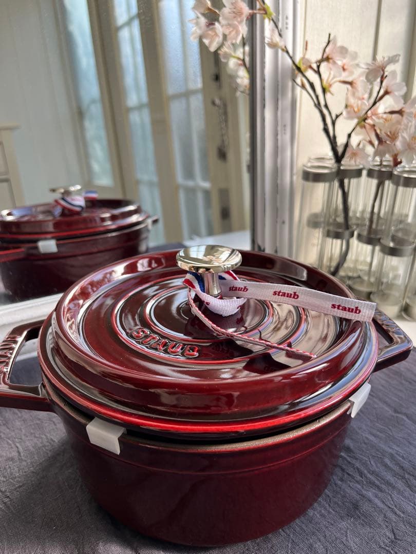 STAUB ココットラウンド18センチ グレナティンレッド