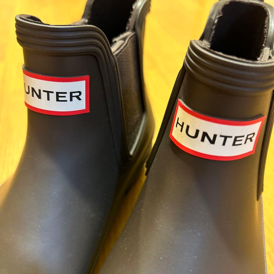 HUNTER ハンター　レインブーツ　ショート　ダークブラウン　23cm