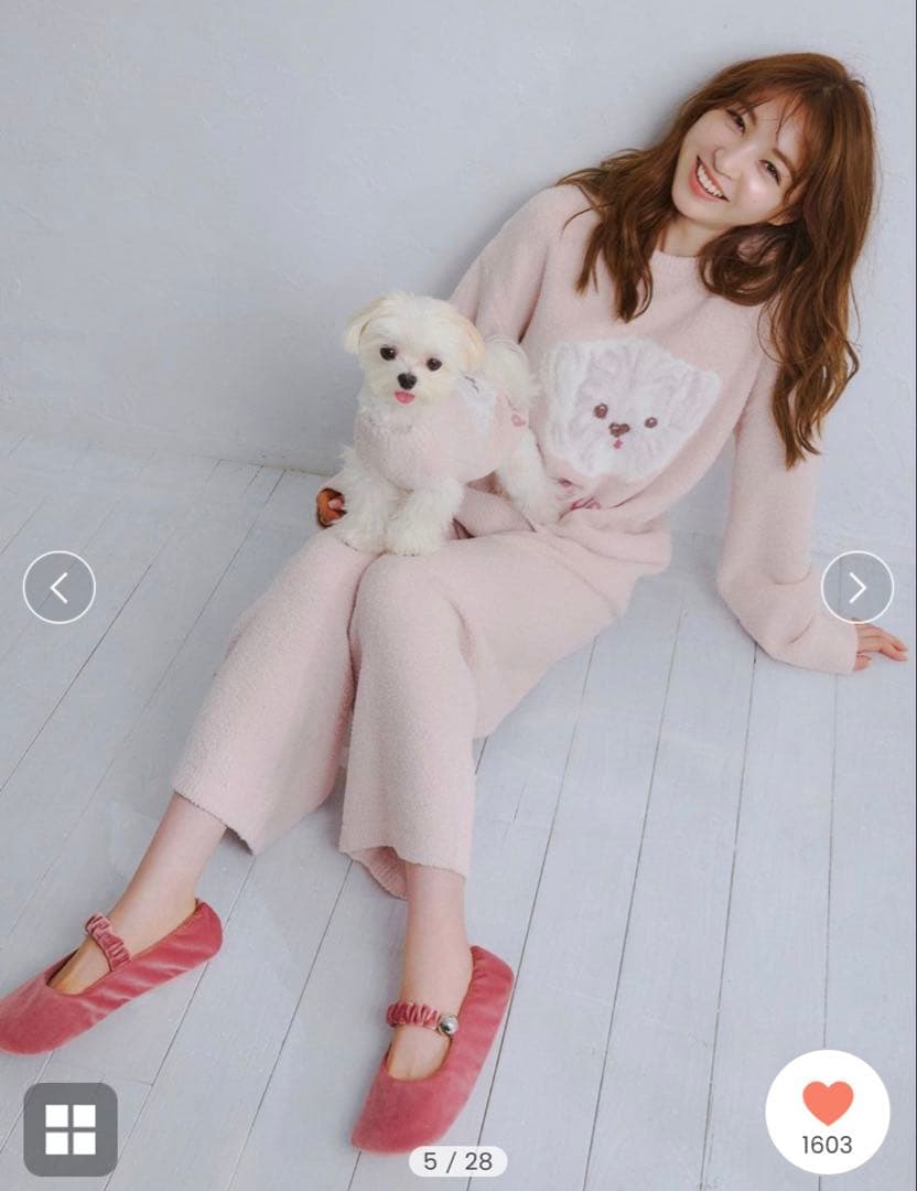 ジェラートピケ メレンゲDOG ジャガードプルオーバー＆ロングパンツ マルチーズ