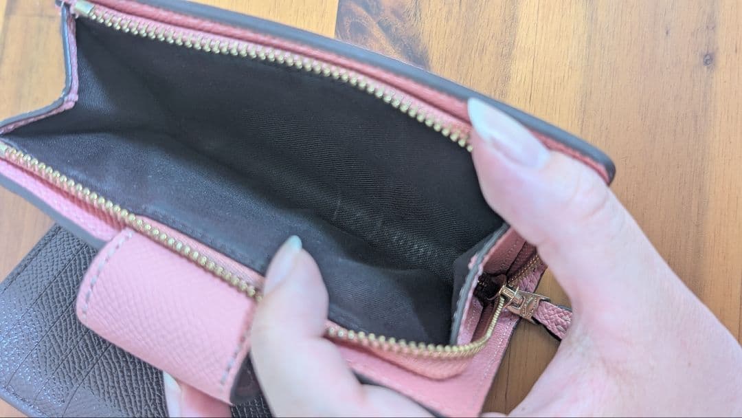 COACH 二つ折り財布 ピンク