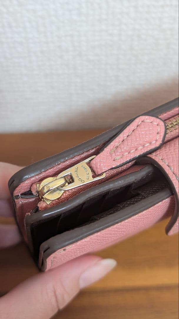 COACH 二つ折り財布 ピンク