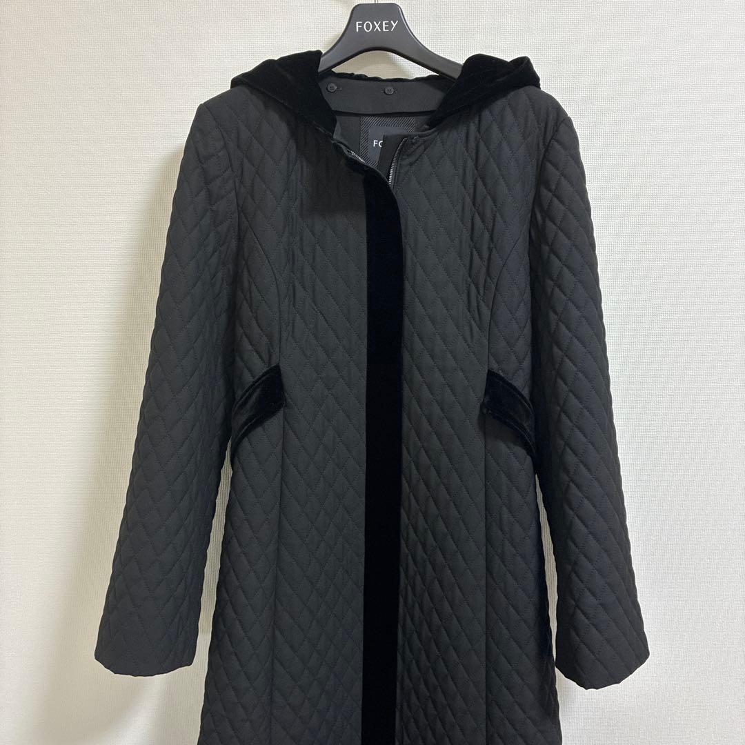 フォクシー　今季　キルティングコート　リッチモンド　黒　40