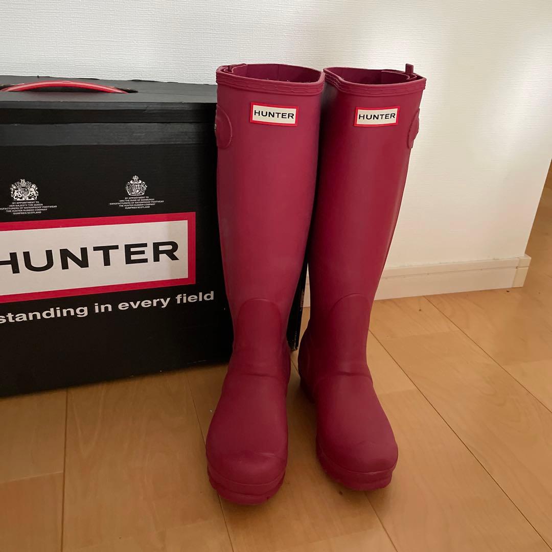 Hunter ハンター　レインブーツ　サイドジップ　22.5㎝