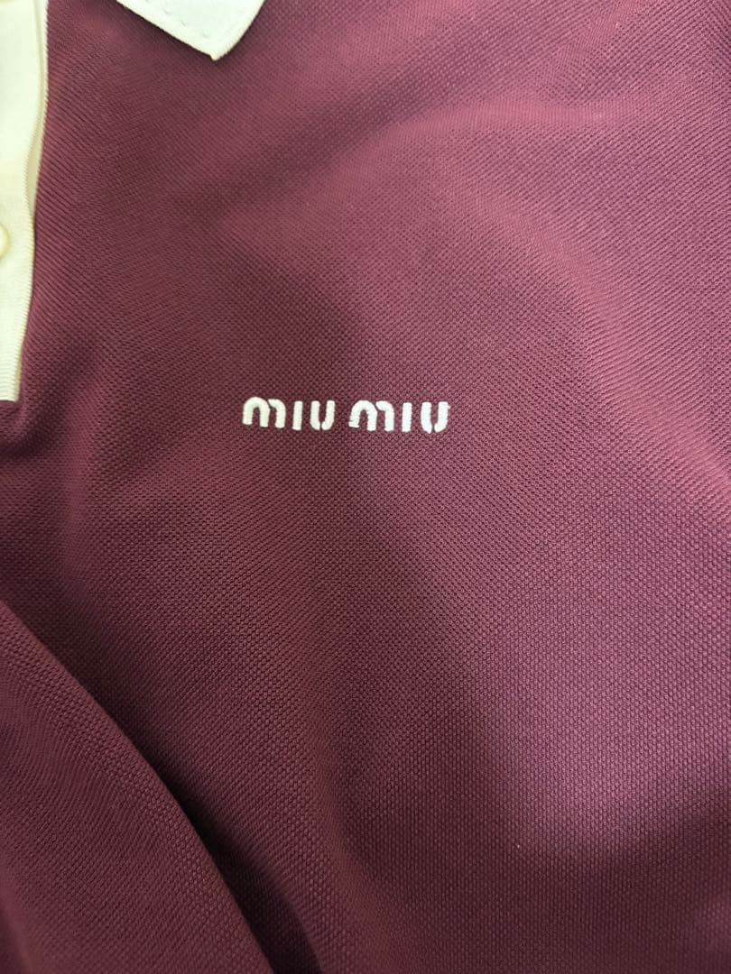 miumiu ポロシャツ　ボルドー