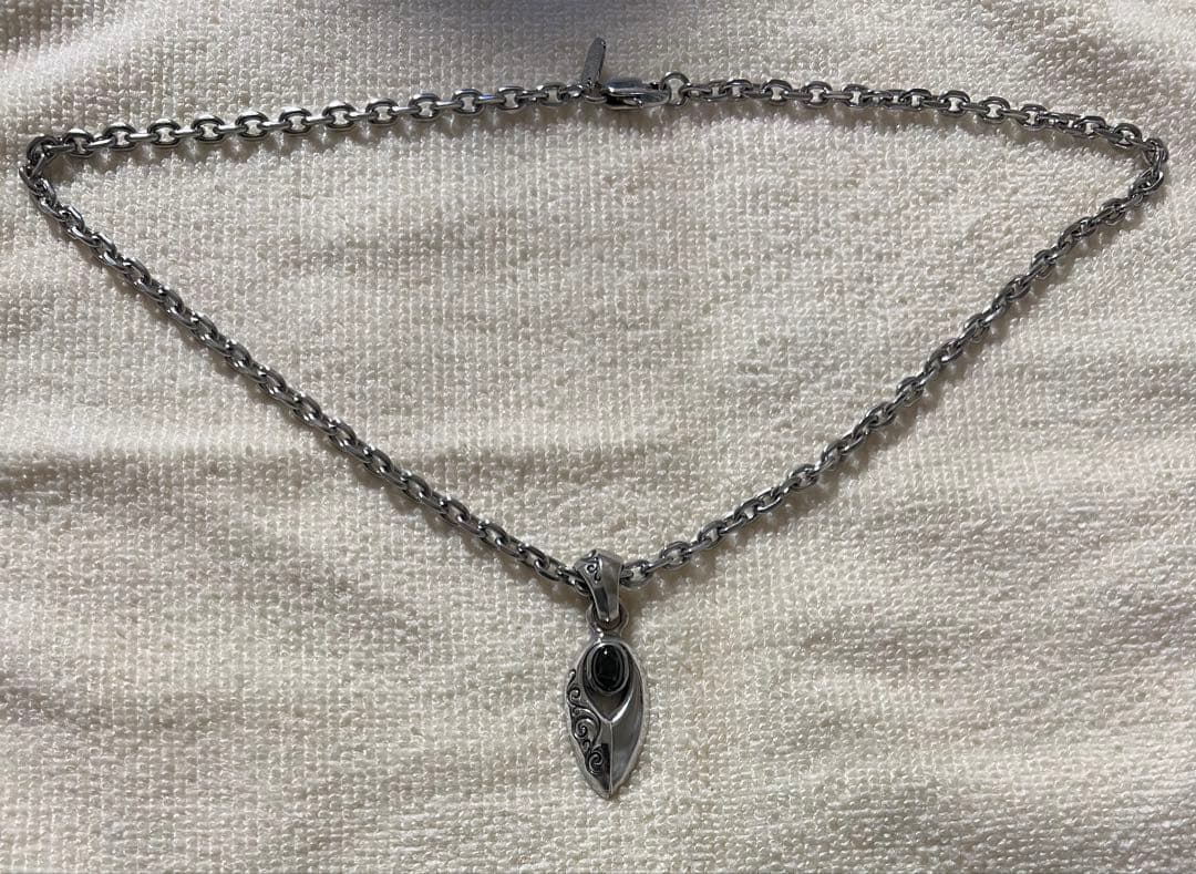 シルバー925 オニキス ペンダントネックレス SAAD