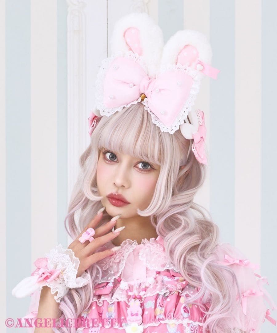 Angelic Pretty ぷくぷくリボンリリカルバニーカチューシャ
