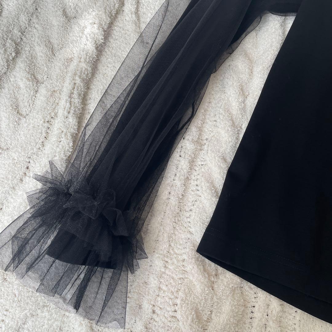 ノワールケイニノミヤnoir kei ninomiya チュール袖カーディガンM