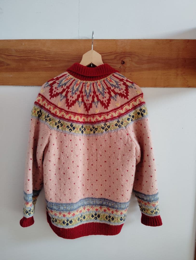 PINK HOUSE ノルディック柄カーディガン