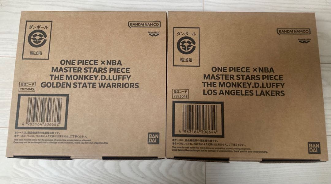 NE PIECE ×NBA ルフィ フィギュア レイカーズ ウォリアーズセット