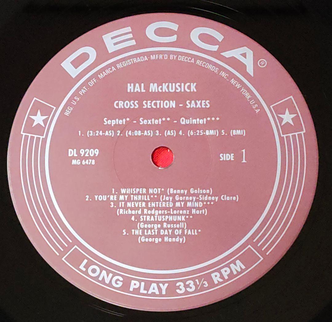 【ジャズ】Hal McKusick ★ジャズ通に人気の隠れ名盤