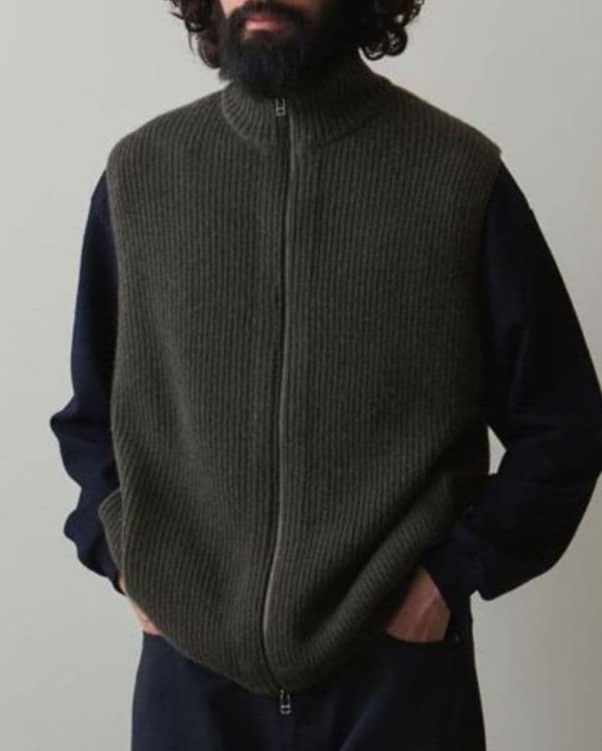 Steven Alan ハミルトンラムズウール ドライバーズ ニット ベスト