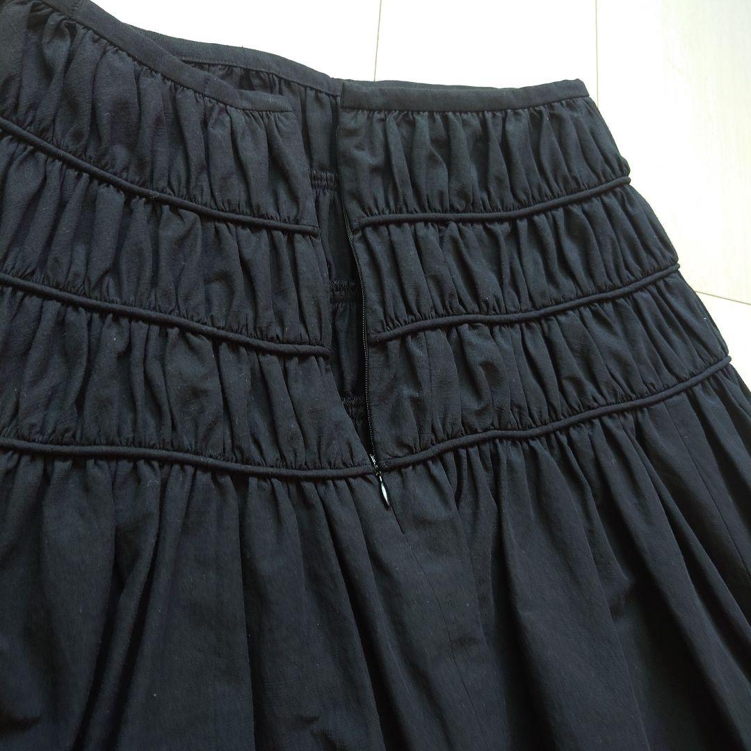 ★美品★　Curensology　パイピングフレアスカート　コットンリネン