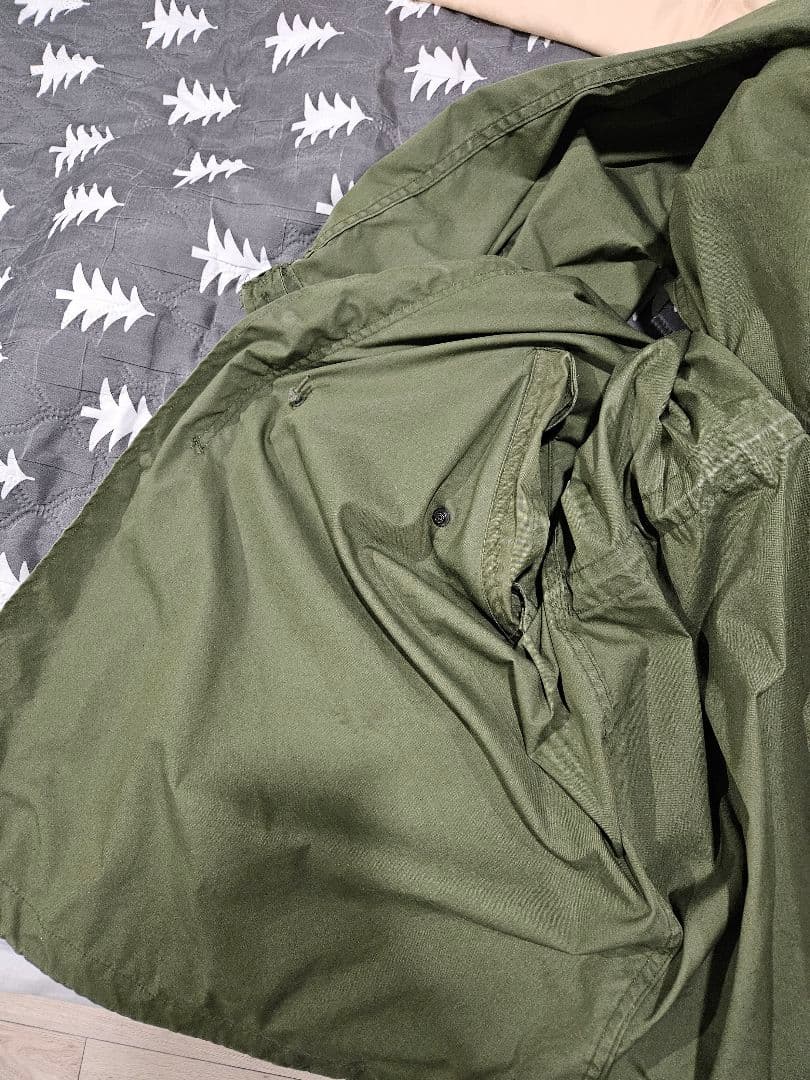 オリーブグリーン ミリタリー m65 フィッシュテール Lサイズ 米軍