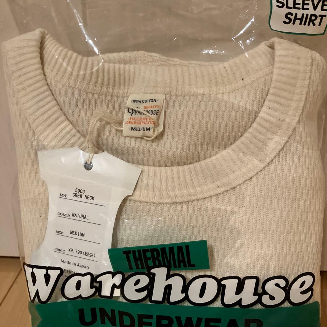 Warehouse サーマル長袖シャツ M ナチュラル