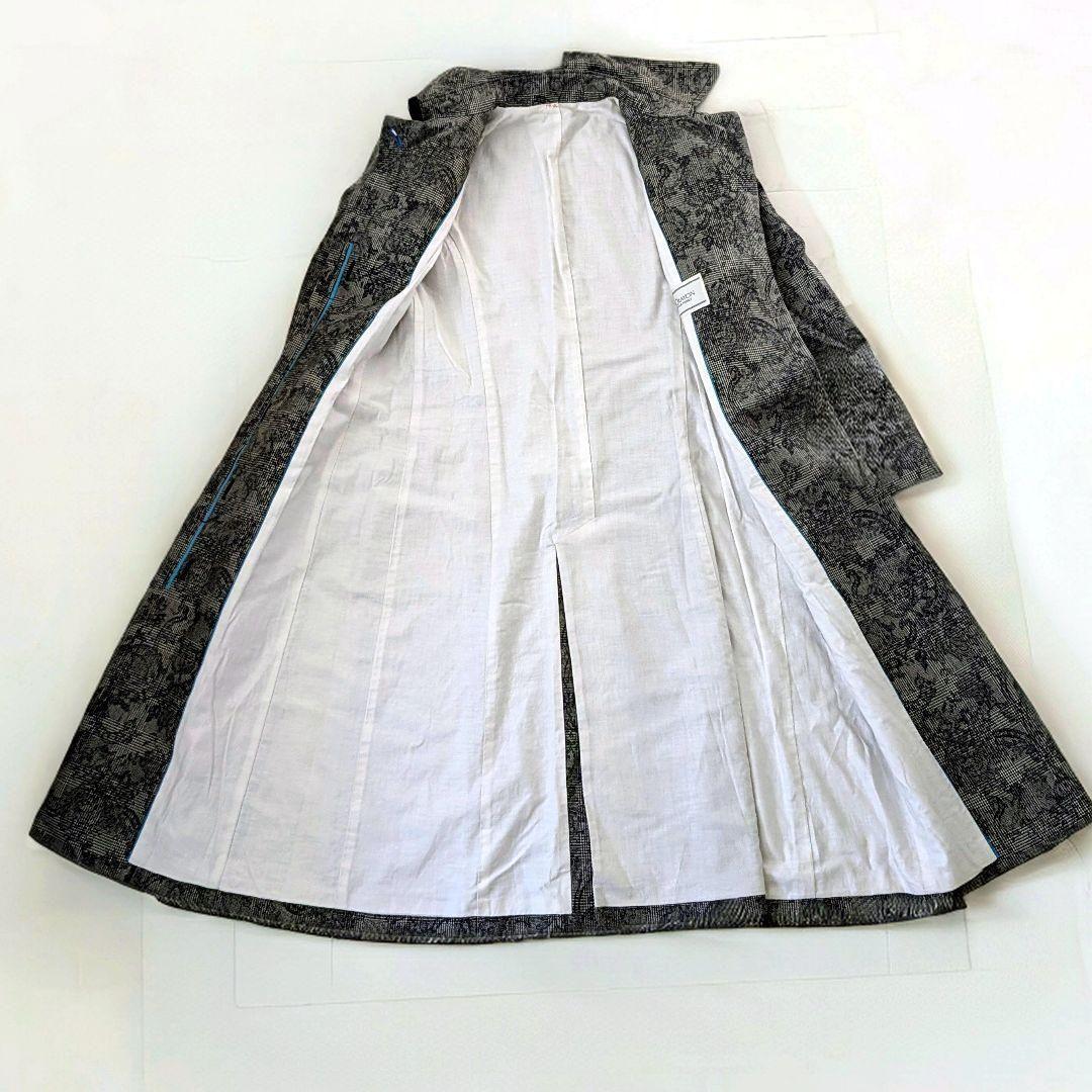 Lois CRAYON ウール100% グレンチェック ロングコート M