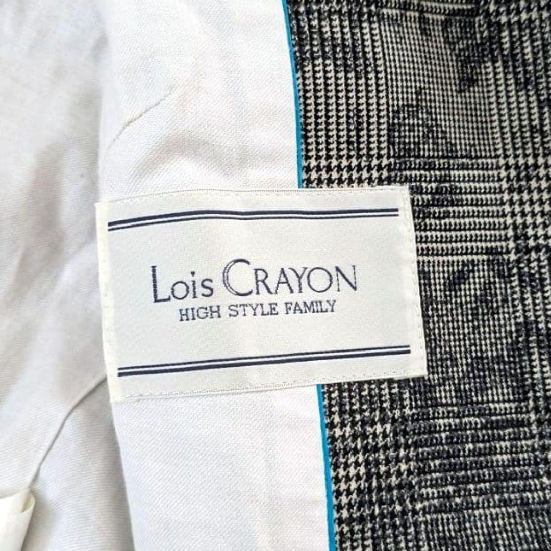 Lois CRAYON ウール100% グレンチェック ロングコート M