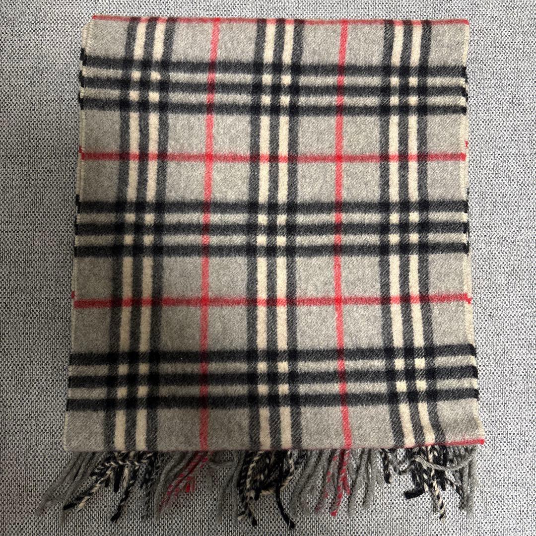 BURBERRY(バーバリー)カシミヤ100% マフラー グレー