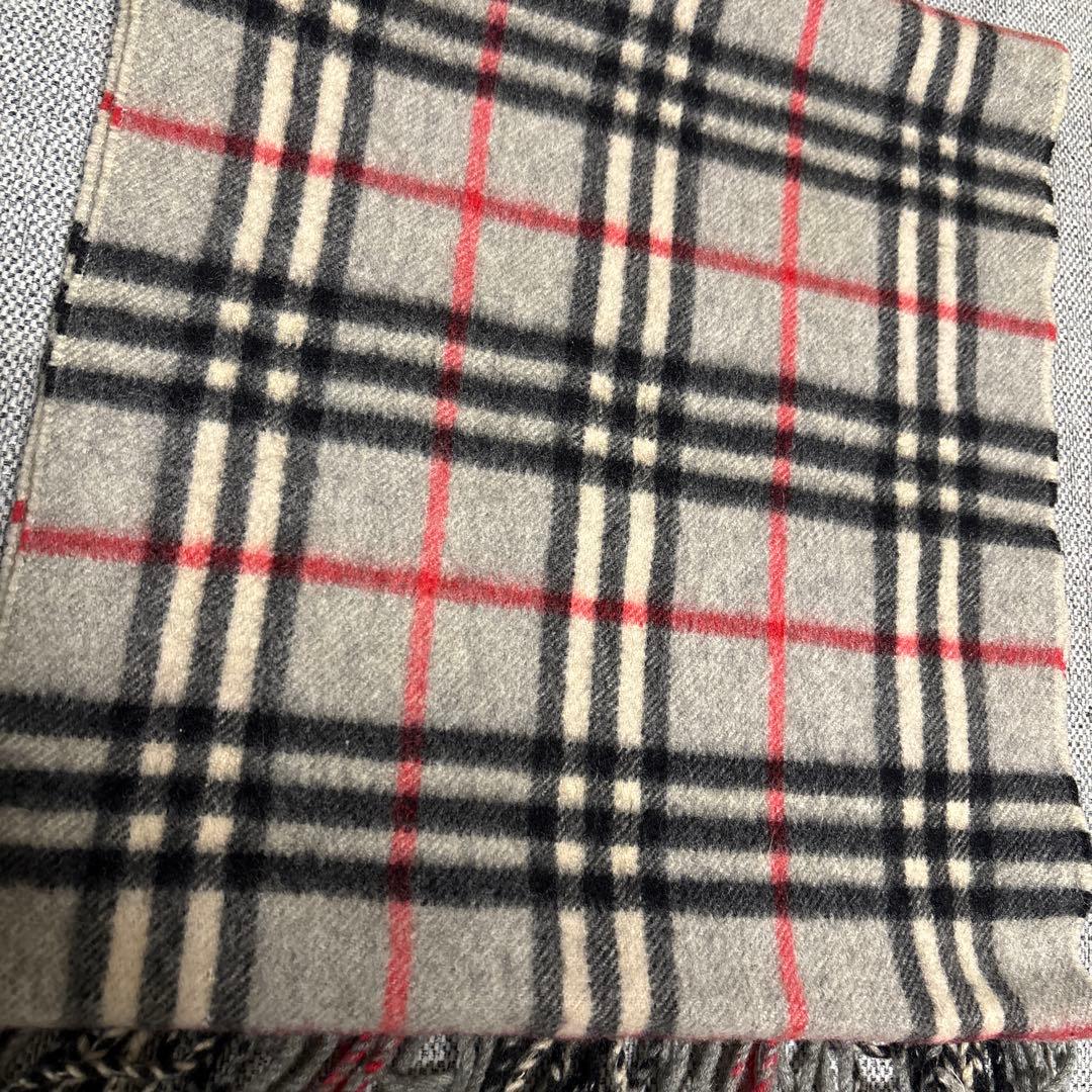 BURBERRY(バーバリー)カシミヤ100% マフラー グレー