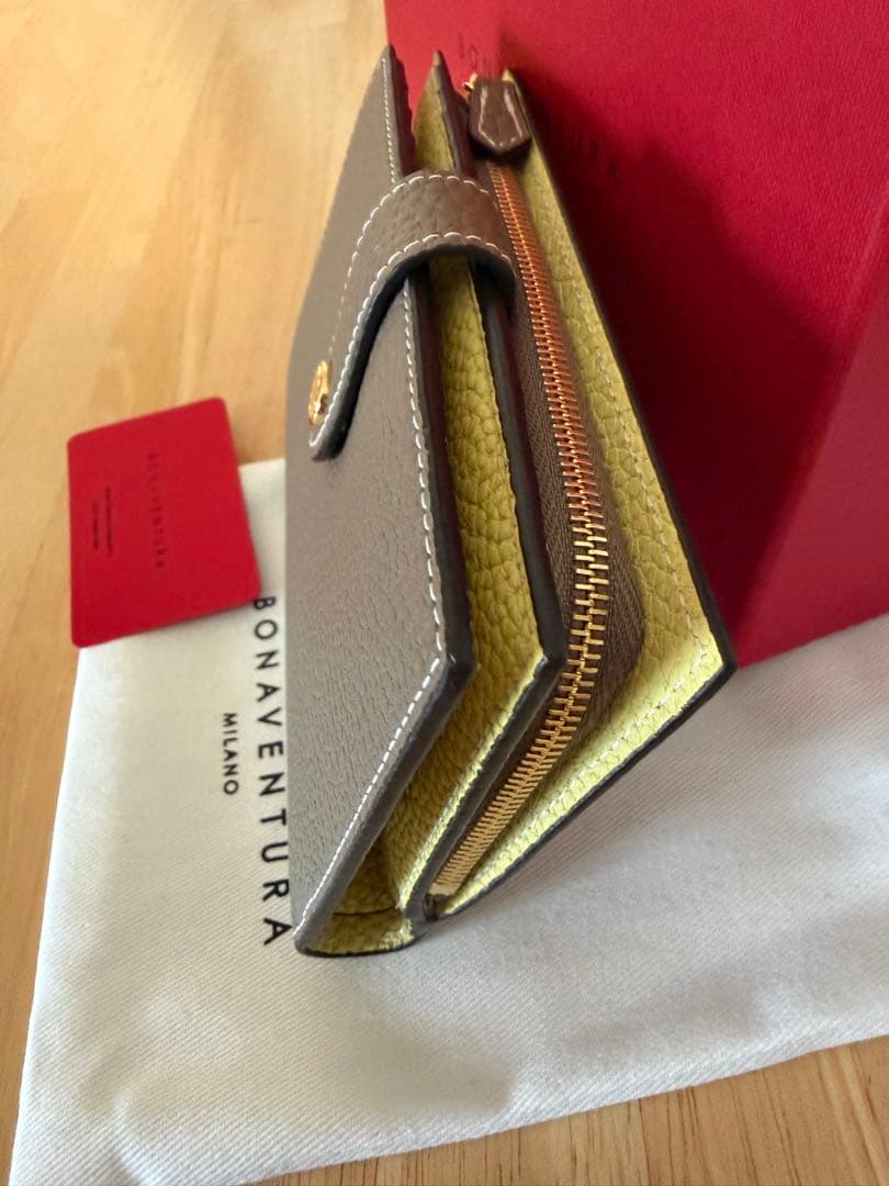 専用【新品・未使用】BONAVENTURA 二つ折り財布 エトープ×イエロー