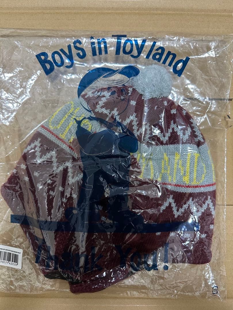 BOYS IN TOYLAND ニット帽 ボルドー
