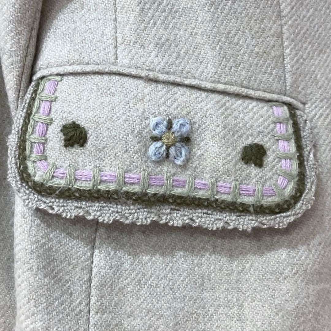 MOSCHINO CHEAPANDCHIC 刺繍 ウール テーラードジャケット