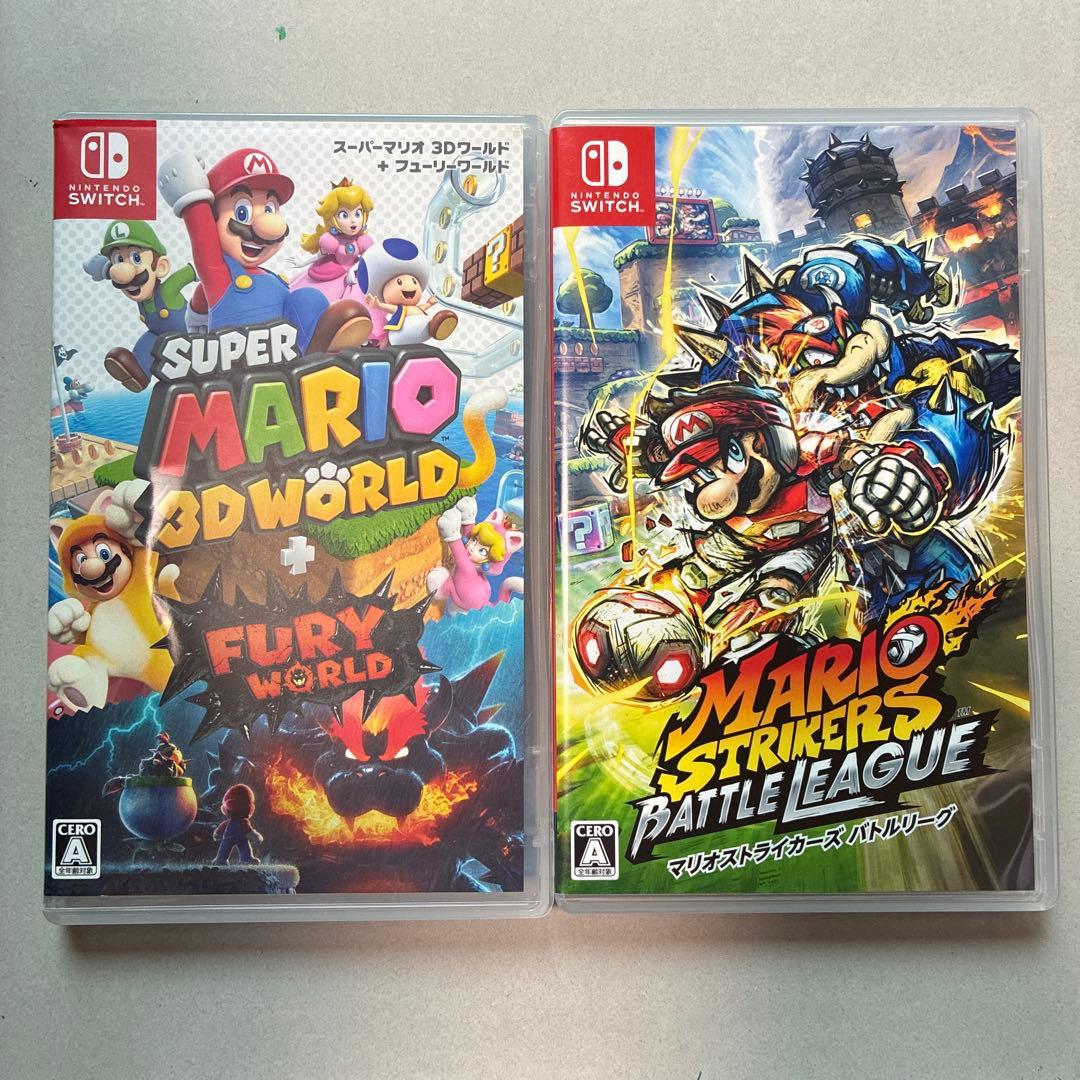 Switchマリオ2本セット3Dワールド＋フューリーワールドマリオストライカーズ