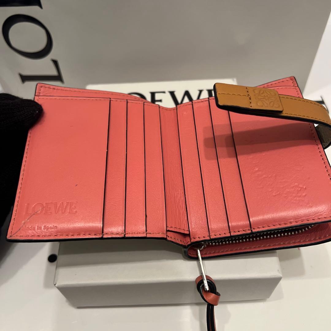 LOEWE アナグラム 二つ折り財布 ベージュ