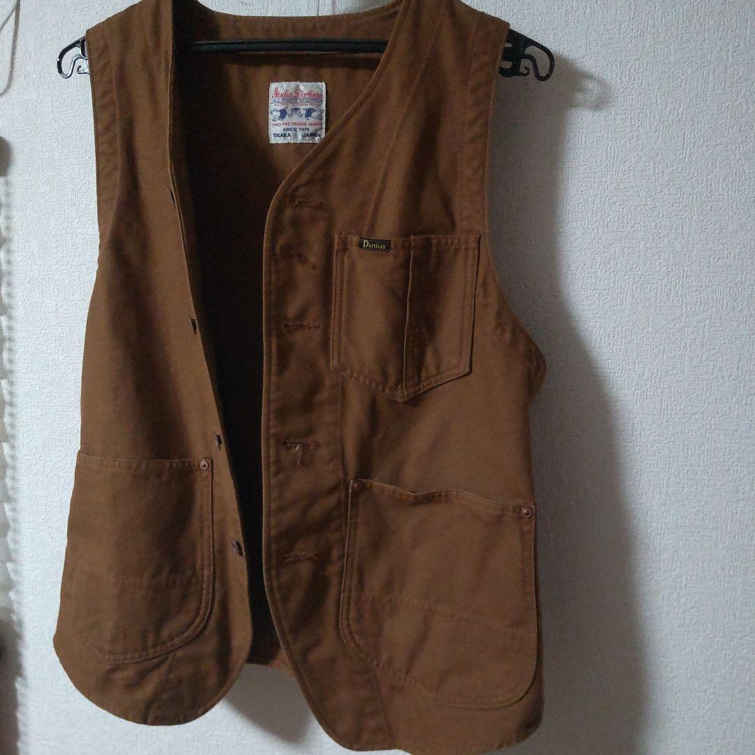 Studio D'Artisan ダック地ワークベスト M ブラウン 日本製