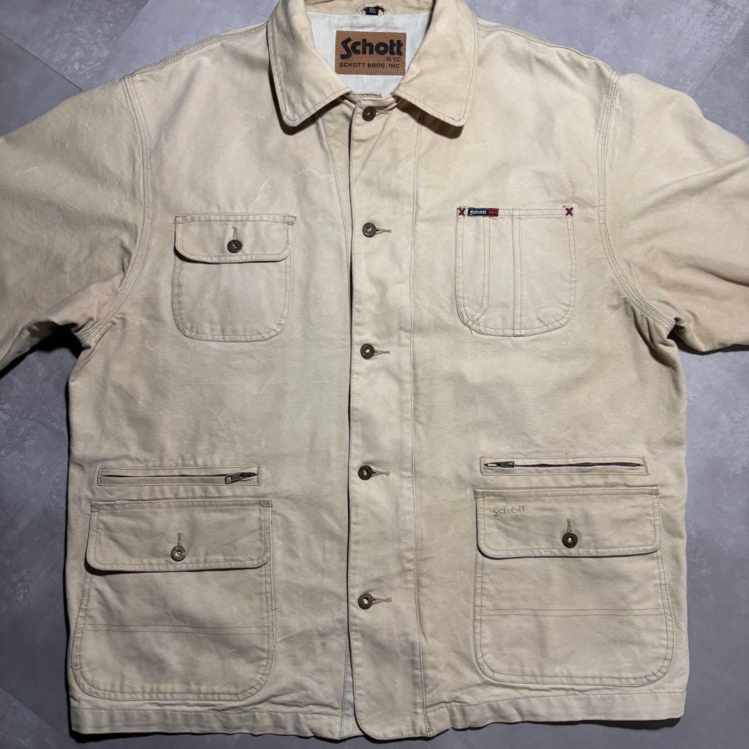 稀少 Schott ショット カバーオール　ハンティングジャケット　チョアコート