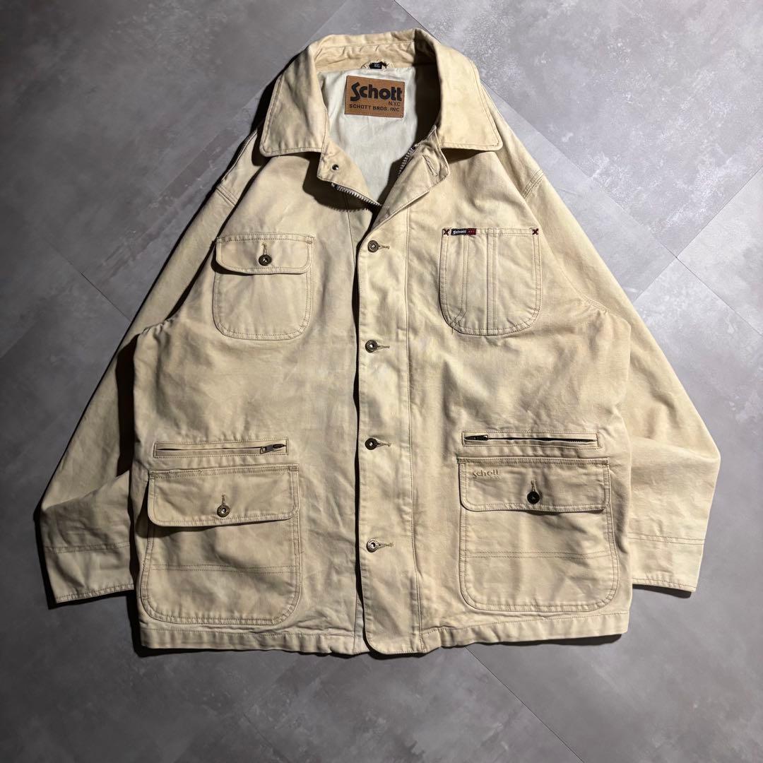 稀少 Schott ショット カバーオール　ハンティングジャケット　チョアコート