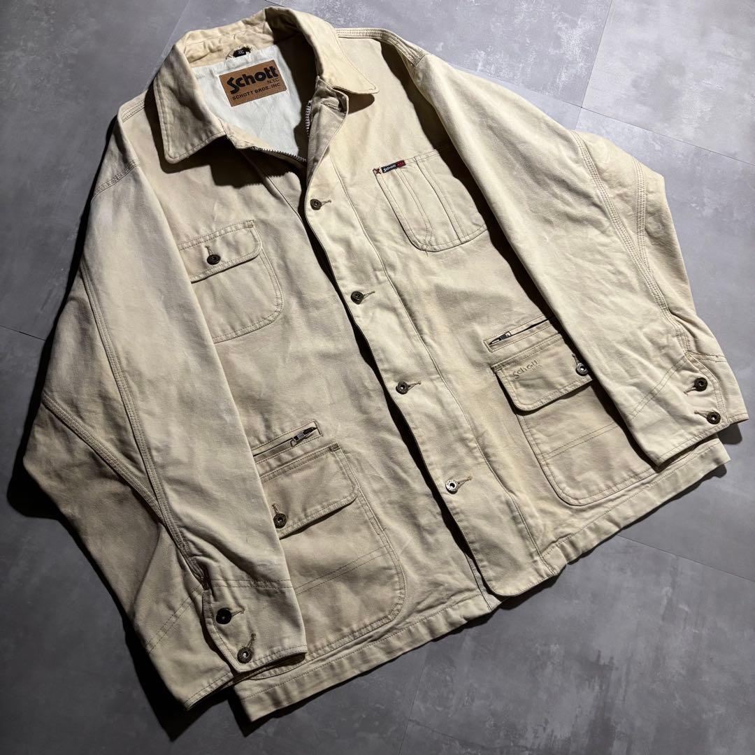 稀少 Schott ショット カバーオール　ハンティングジャケット　チョアコート