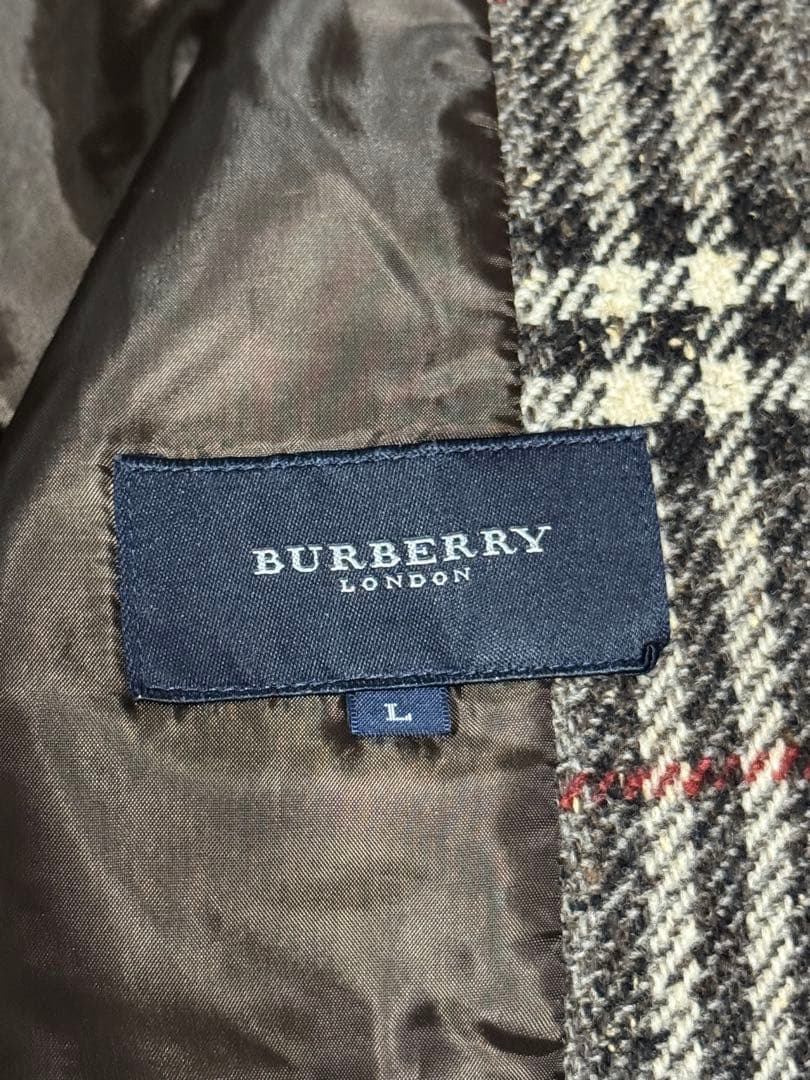 BURBERRY ノバチェック ブラウン ニット ジャケット　Lサイズ