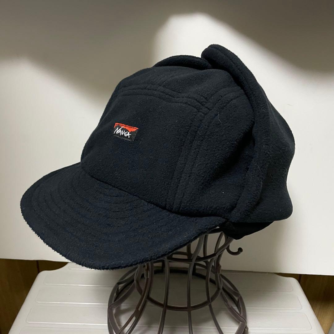 未使用に近い　ナンガ　NANGA POLARTEC EAR FLAP CAP