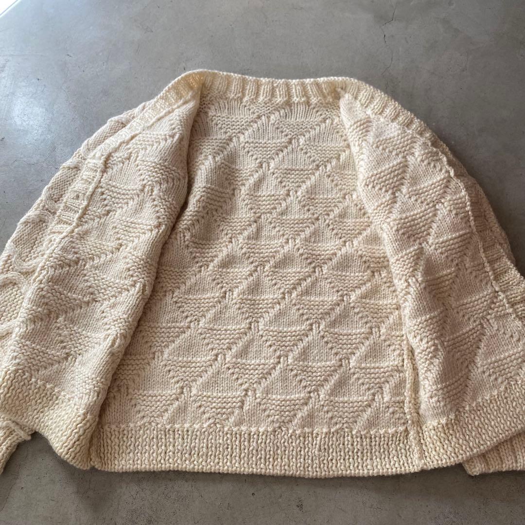 80s 90s ヴィンテージ vintage ハンドニット カーディガン 一点物