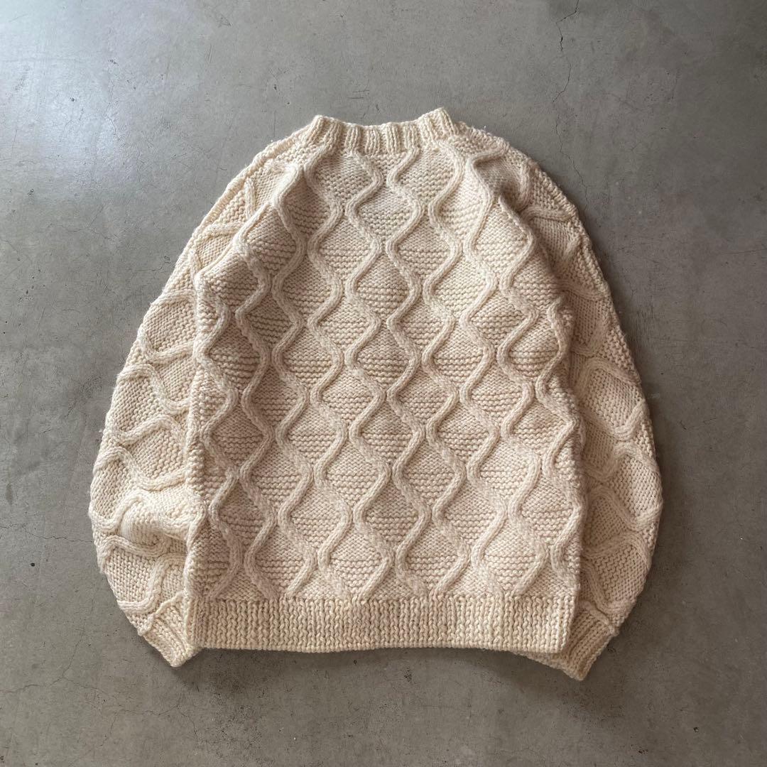 80s 90s ヴィンテージ vintage ハンドニット カーディガン 一点物