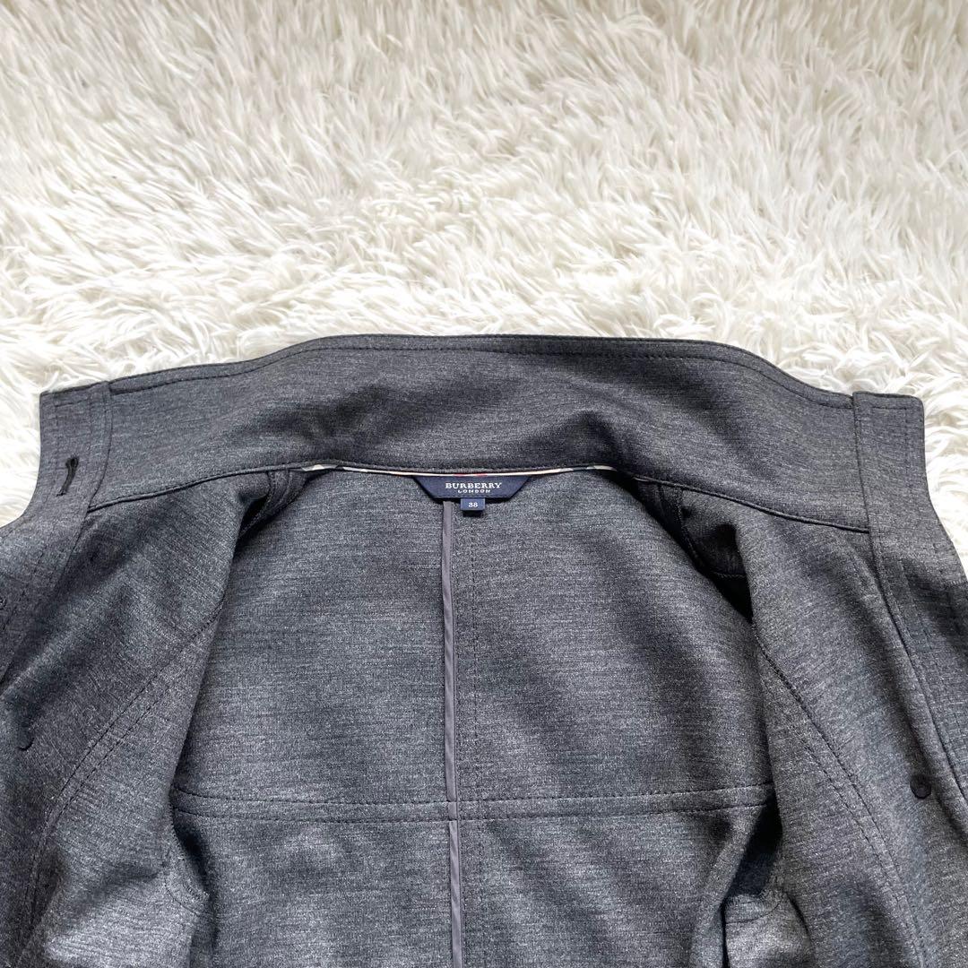 BURBERRY LONDONバーバリーグレー前開きシャツワンピースベルト付属