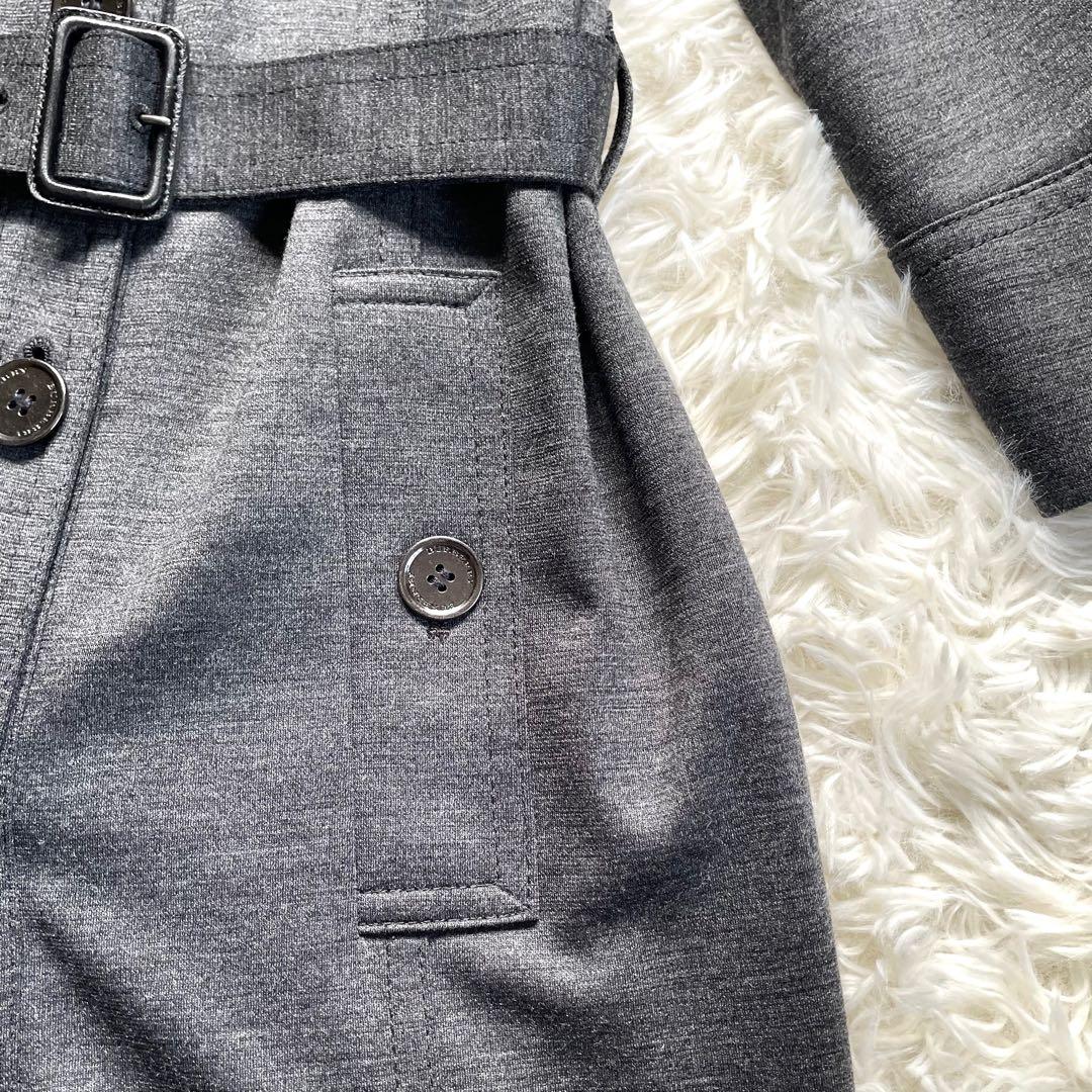 BURBERRY LONDONバーバリーグレー前開きシャツワンピースベルト付属