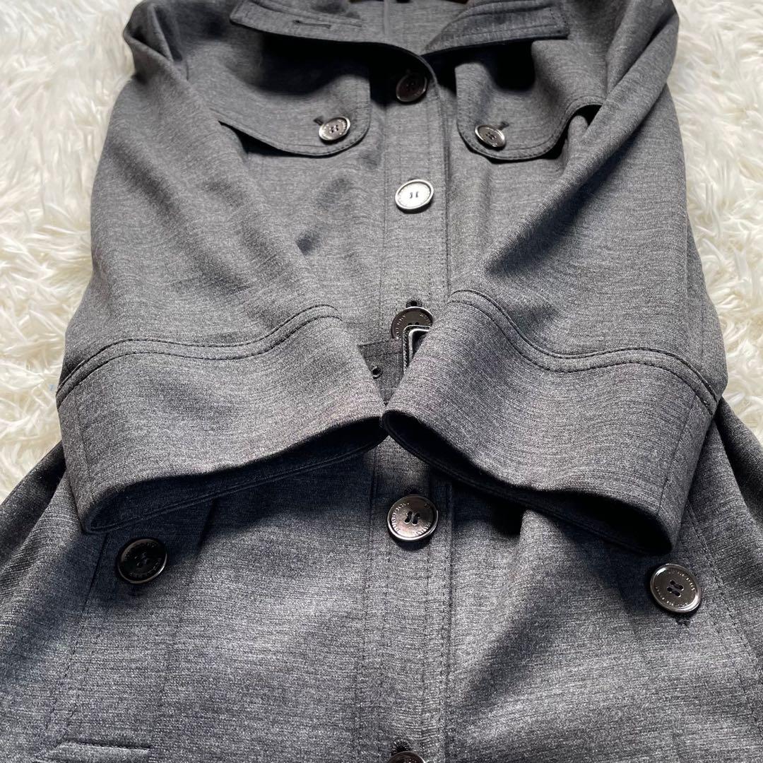 BURBERRY LONDONバーバリーグレー前開きシャツワンピースベルト付属