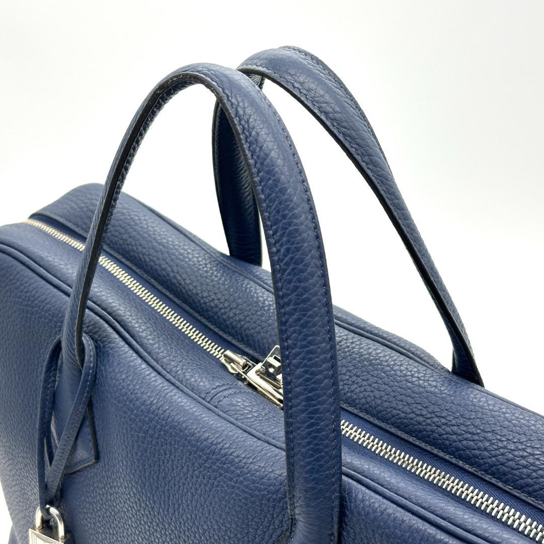 【極美品】エルメス　ヴィクトリア 40 ボストンバッグ　□R刻印　ネイビー