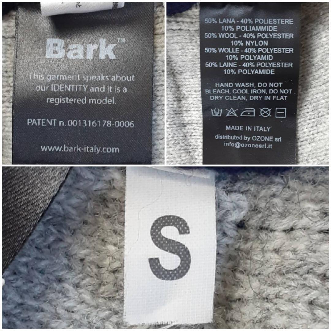 美品◎Bark バーク ニットダッフルコート ロングコート ネイビー ウール混