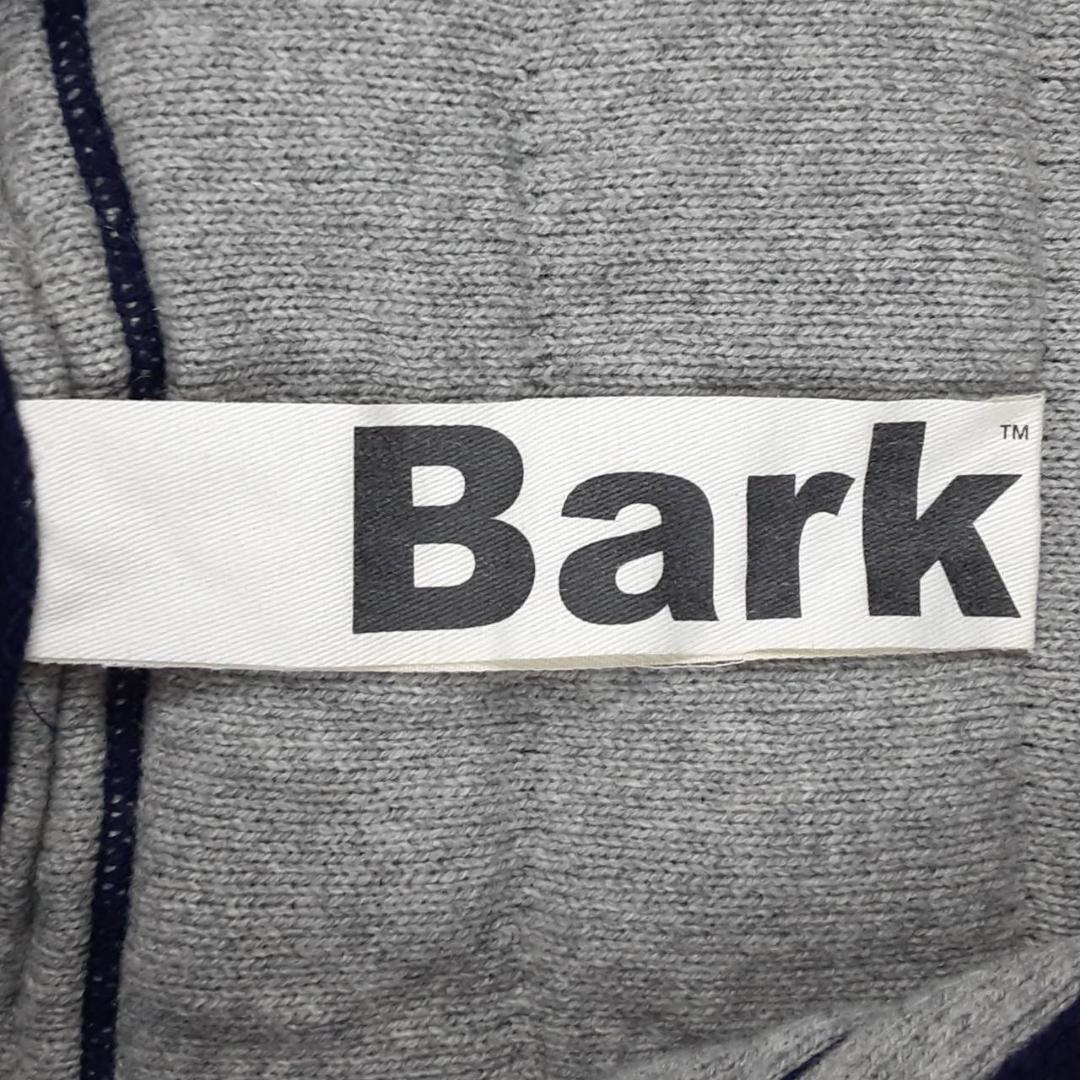美品◎Bark バーク ニットダッフルコート ロングコート ネイビー ウール混