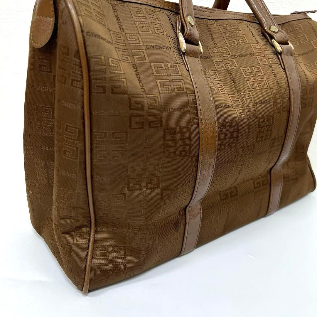 【正規品】ジバンシィ ナイロン×レザー ボストンバッグ ブラウン